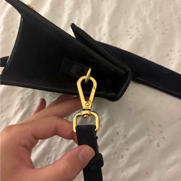 JACQUEMUS - Chiquito Handbag in Navy Blue Suede - Picture 4 of 6